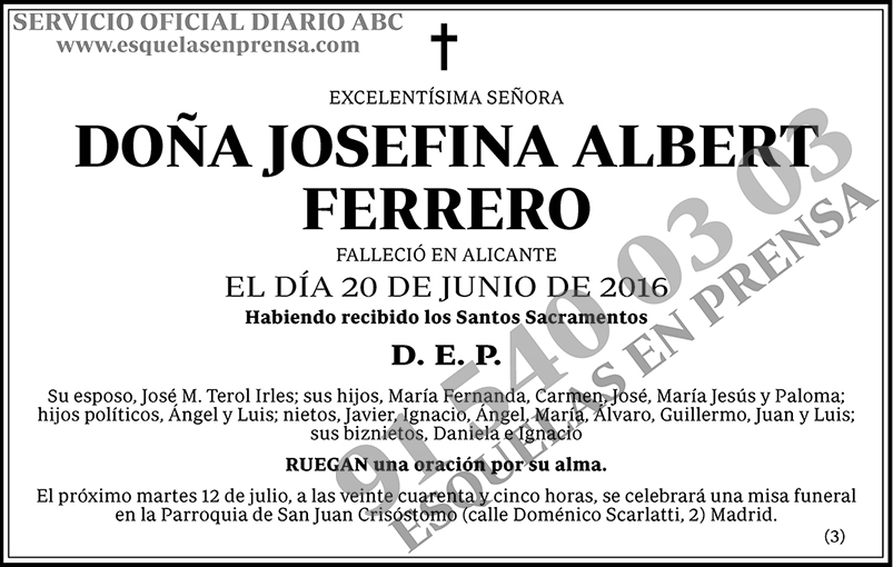 Josefina Albert Ferrero